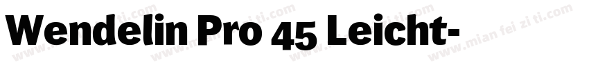 Wendelin Pro 45 Leicht字体转换